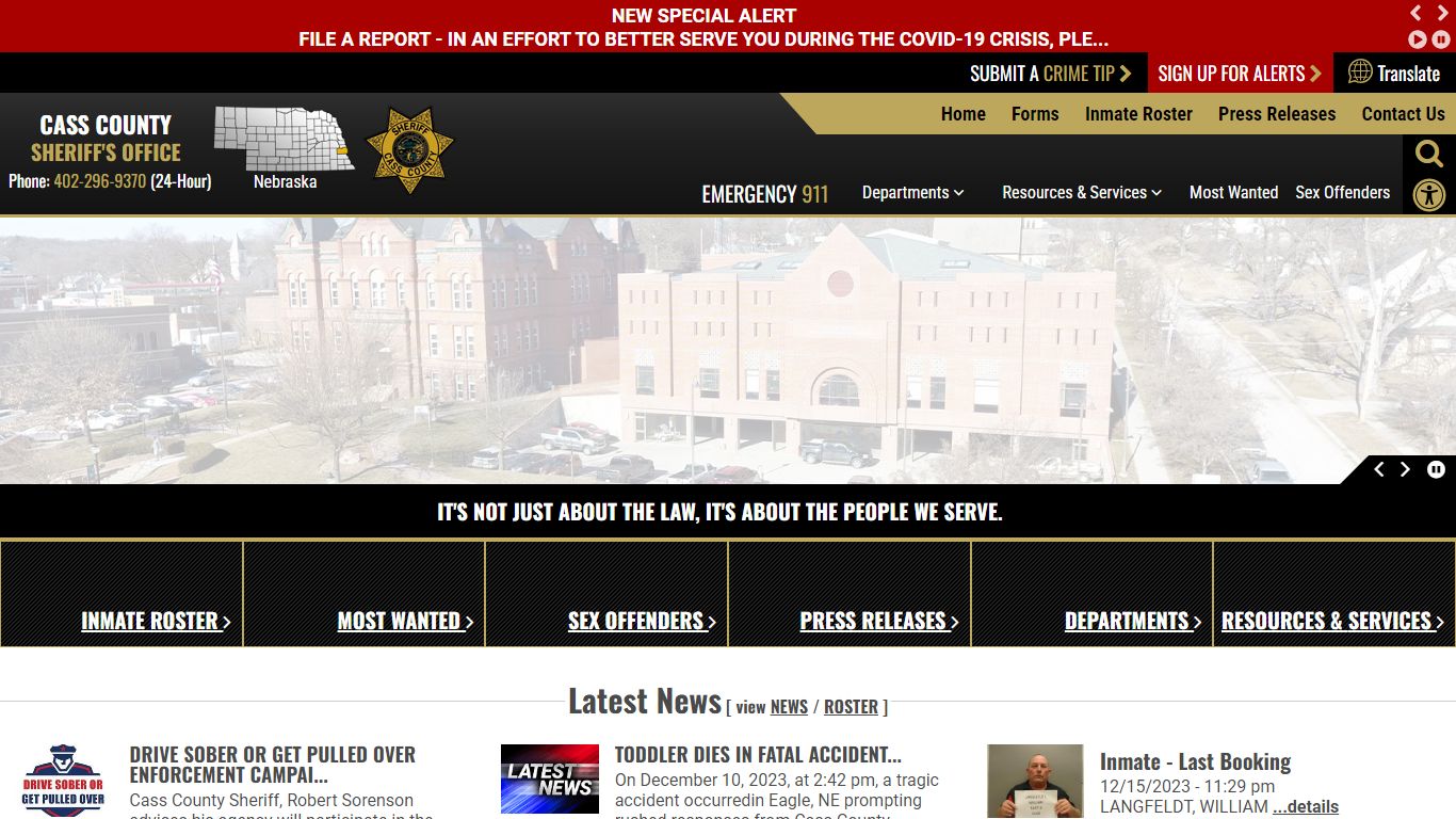 Inmate Roster - Cass County NE Sheriff's Office